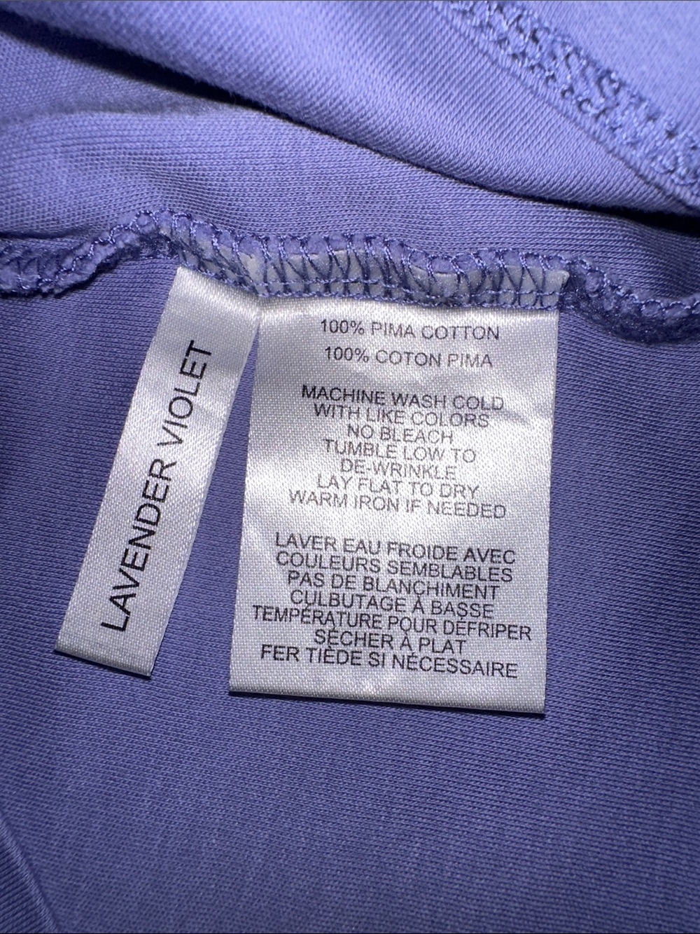 Robert Barakett Lavender Crew Neck Short Sleeve Tee - Picture 3 of 3